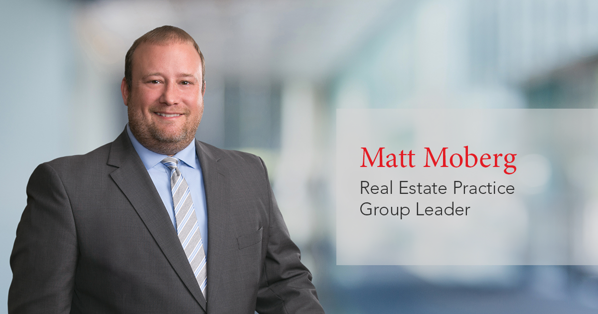 Porter Wright names Moberg leader of Real Estate practice group