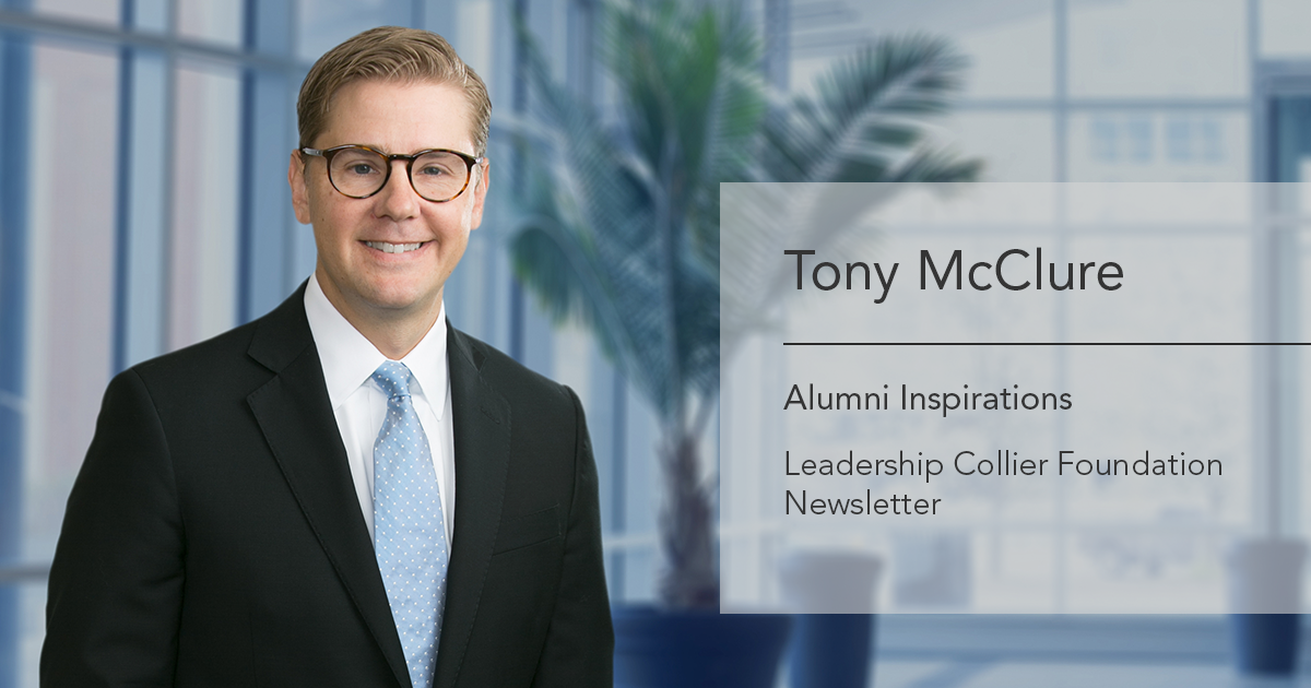Tony McClure featured in Leadership Collier Foundation newsletter