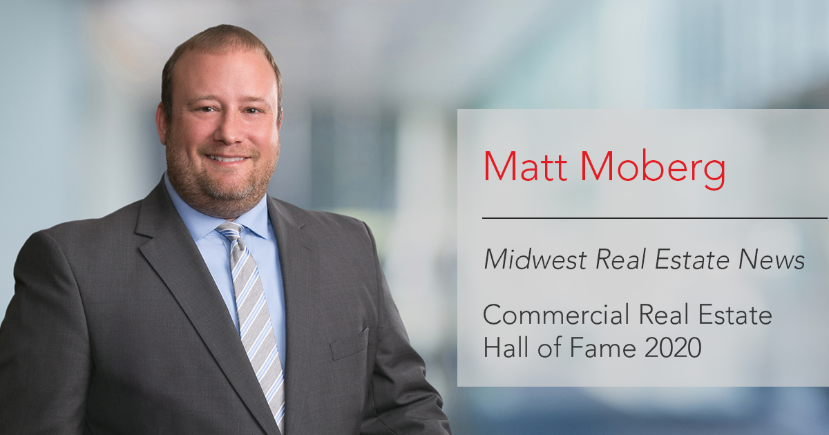 Moberg named to Midwest Real Estate News Commercial Real Estate Hall of
