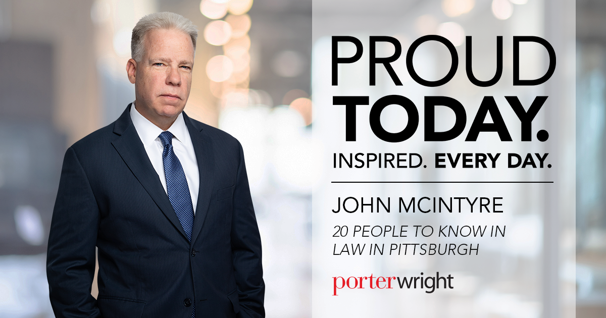 John McIntyre listed among 20 People to Know in Law in Pittsburgh